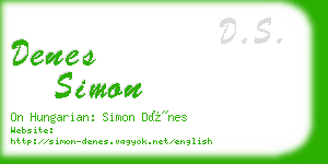denes simon business card
